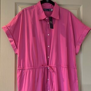 Polo Ralph Lauren Dress Size 14 Pink Cotton Barbie